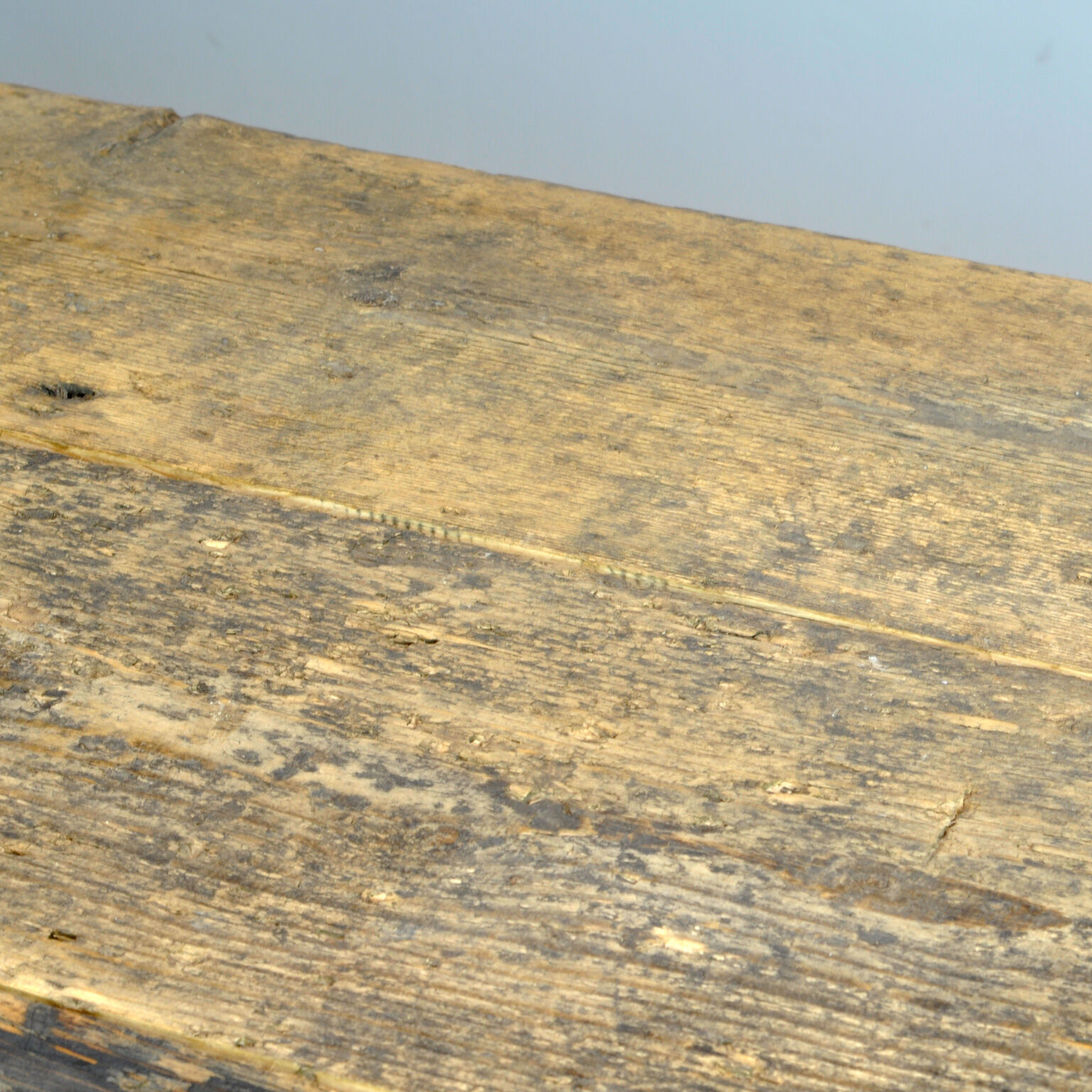 Industrial wooden worktable, 1980's