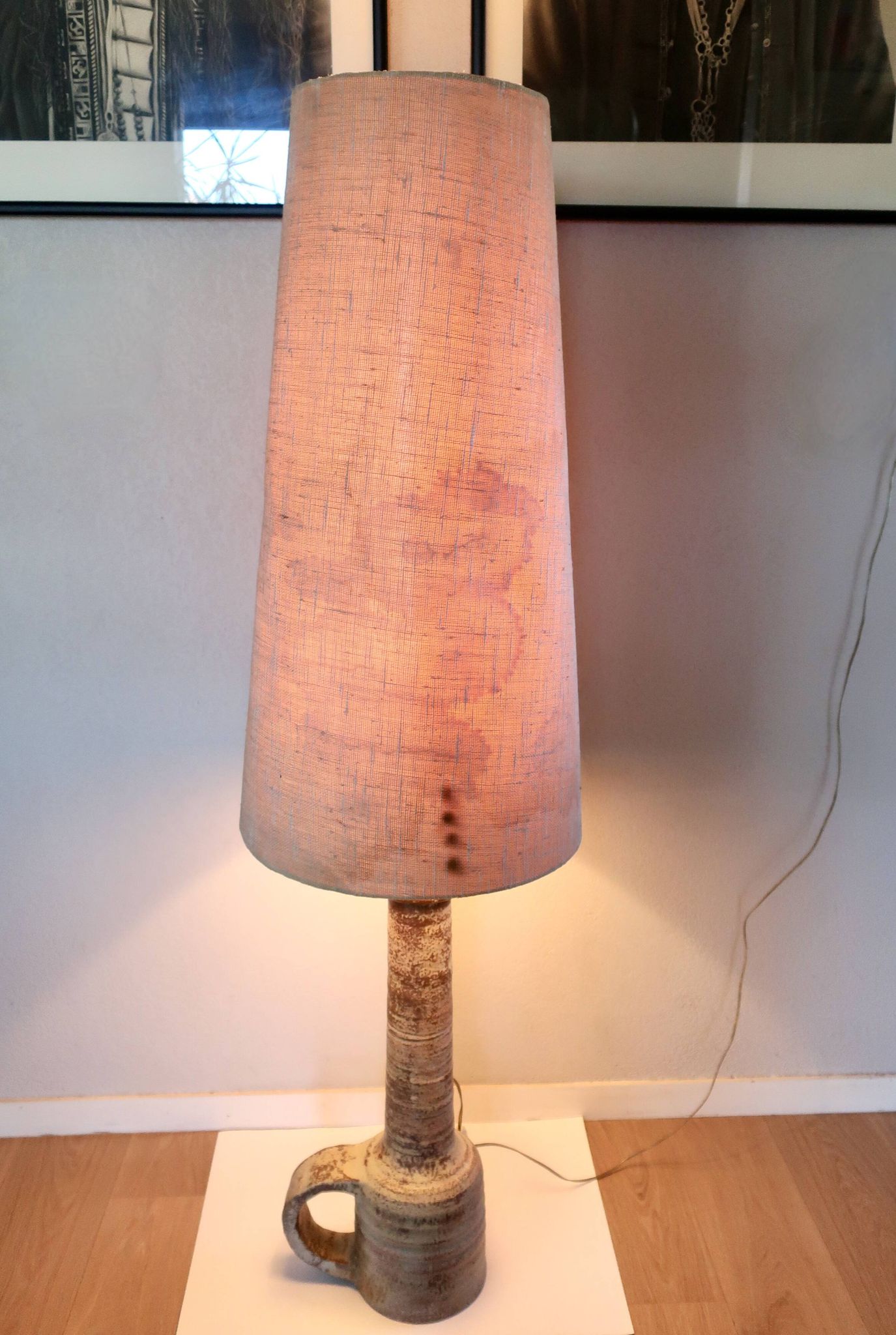 Jaan Mobach, Utrecht, Netherlands, large ceramic floor lamp from the 1960s.