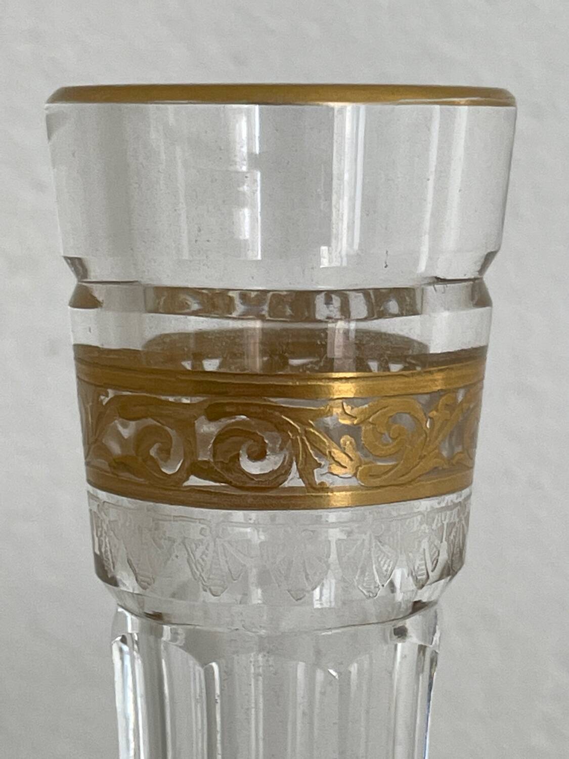 Saint Louis thistle gold vase