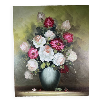 Large flower bouquet painting