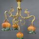 Lustre art nouveau en bronze doré, france, circa 1890
