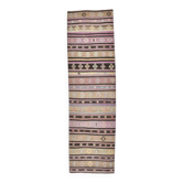 Tapis Kilim contemporain violet et vert