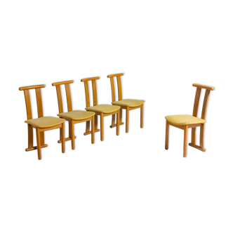 5 chaises italiennes postmodernes, années 1980