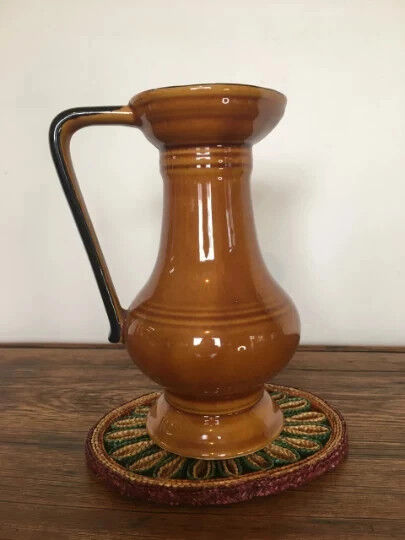 Pitcher, vintage glazed stoneware decanter