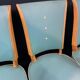 Suite 6 chaises design moderniste 1950