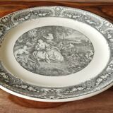 2 assiettes Régence Sarreguemines 1900