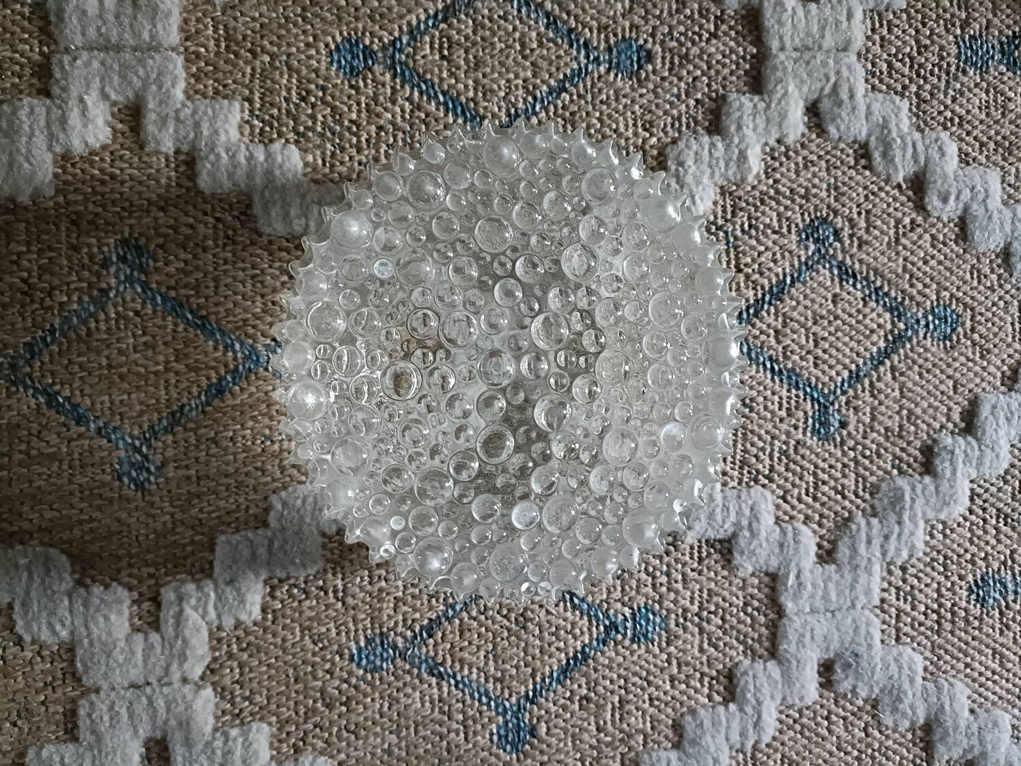 Plafonnier, applique en verre pressé, 1970