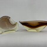 Set of Art Glass Bowl and Ashtray by designer Josef Cvrček, 1960's