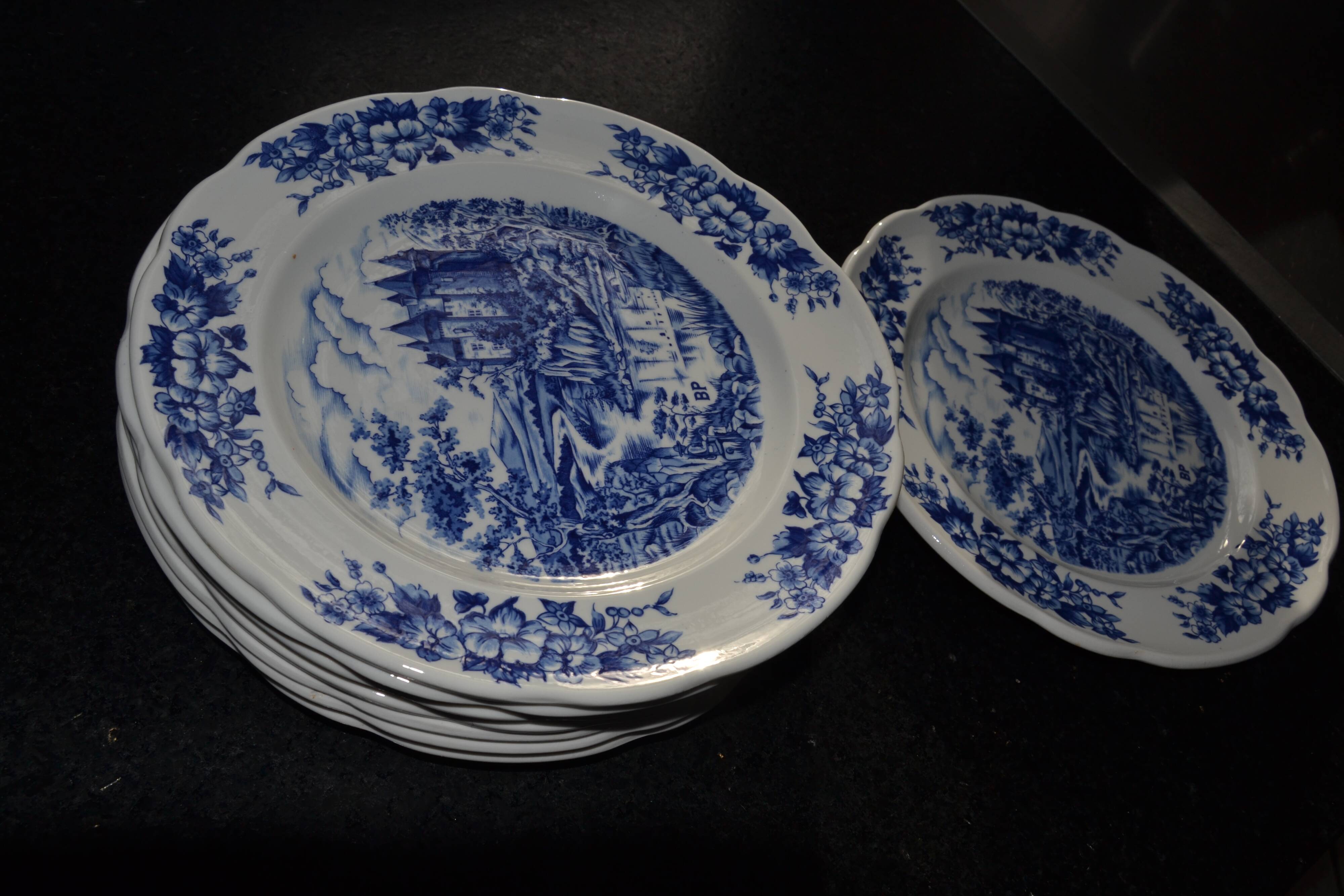 8 BP Vintage Porcelain Dinner Plates