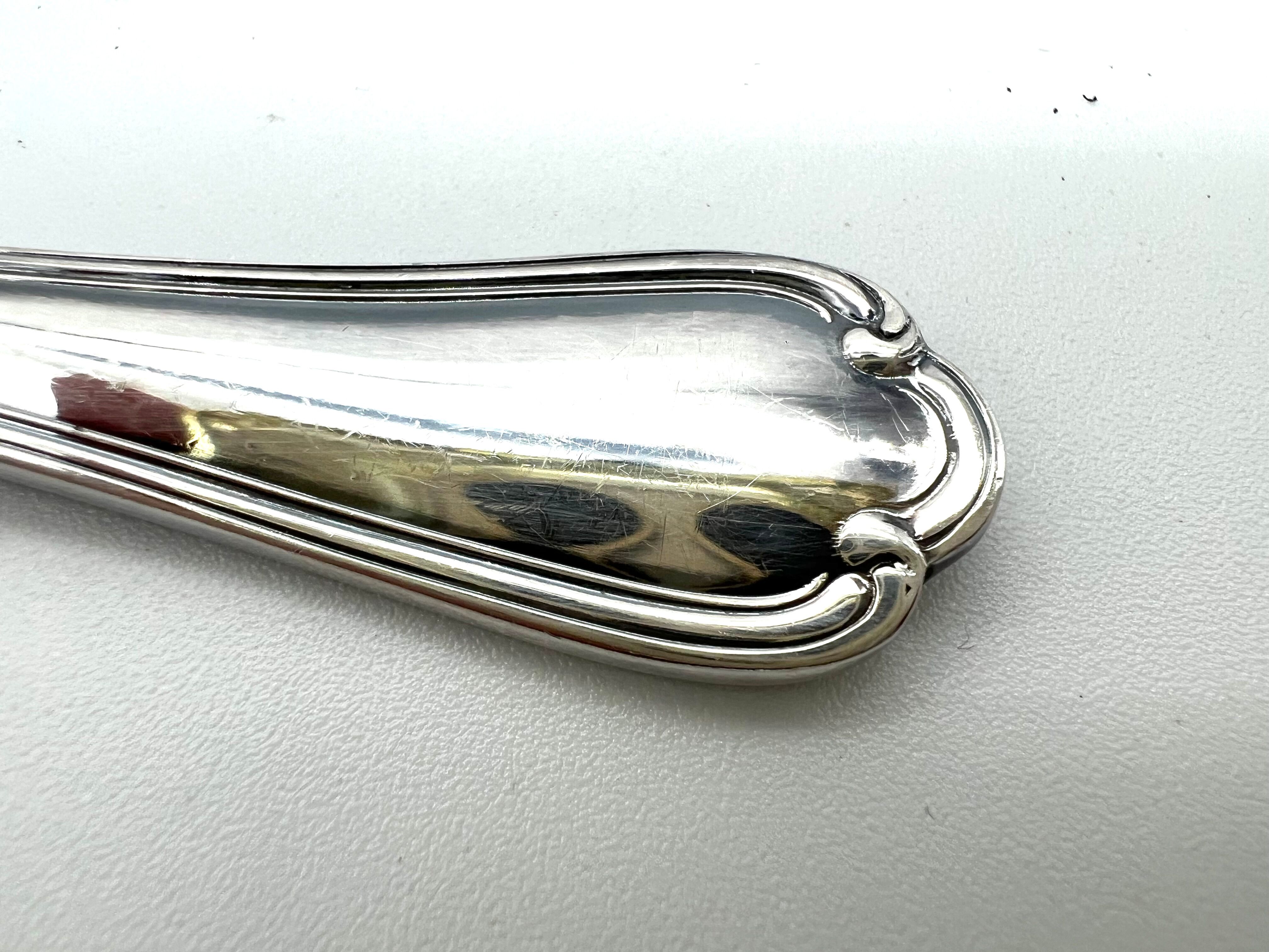 12 spoons dessert model sully silver metal in a case