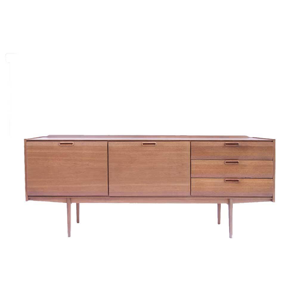 Bevelled vintage Scandinavian sideboard