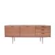 Bevelled vintage Scandinavian sideboard