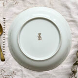 Hollow dish golden white porcelain berry