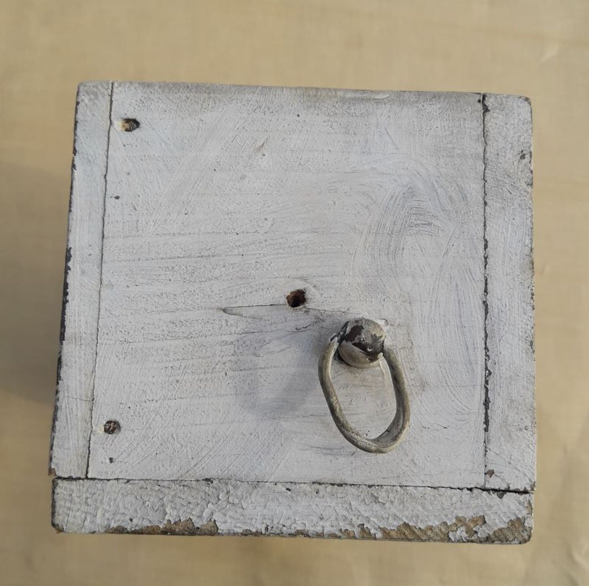 old wooden workshop drawer