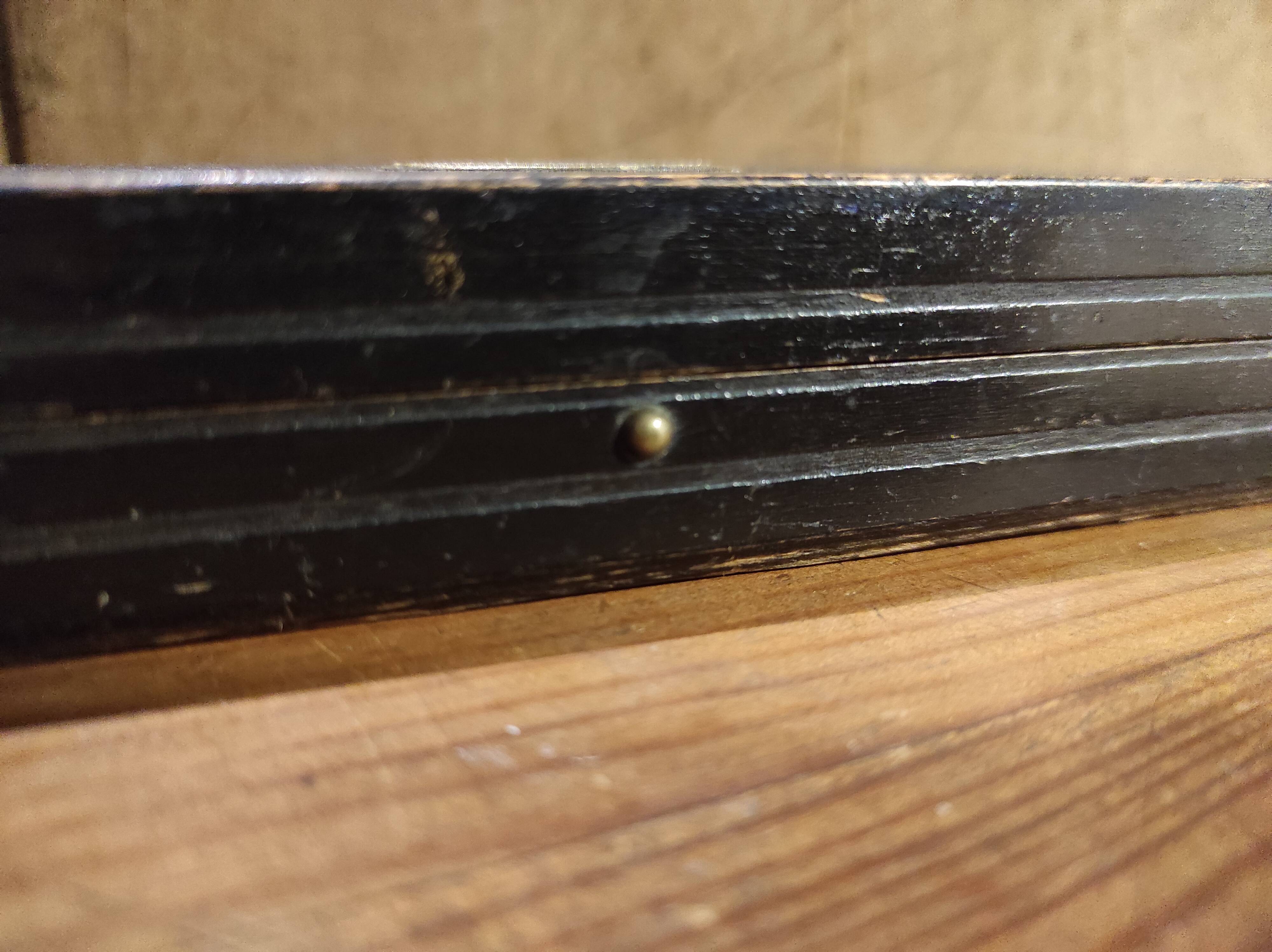 Vintage French pencil case in ebonized wood