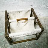 Rattan and fabric magazine holders