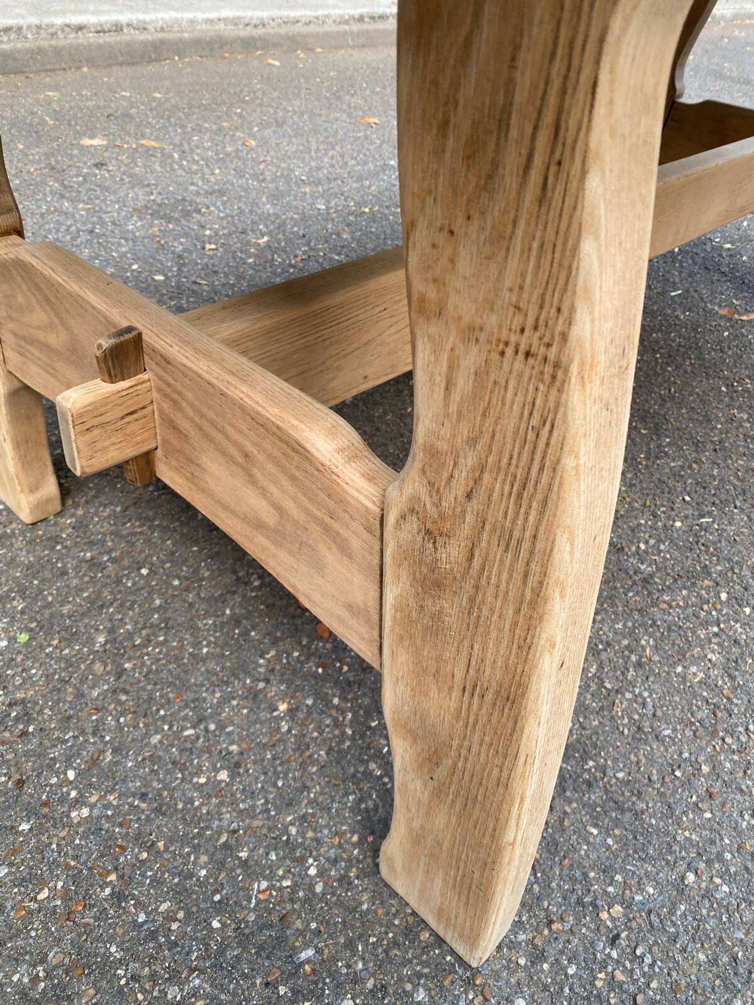 Monastery dining table stripped in oak 170cm 1950s