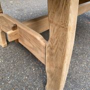 Monastery dining table stripped in oak 170cm 1950s