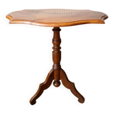 "Violin" tripod console table in blond walnut