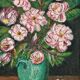 Painting bouquet of peonies