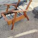 Armchair with compass legs and a mechanism, circa 1950