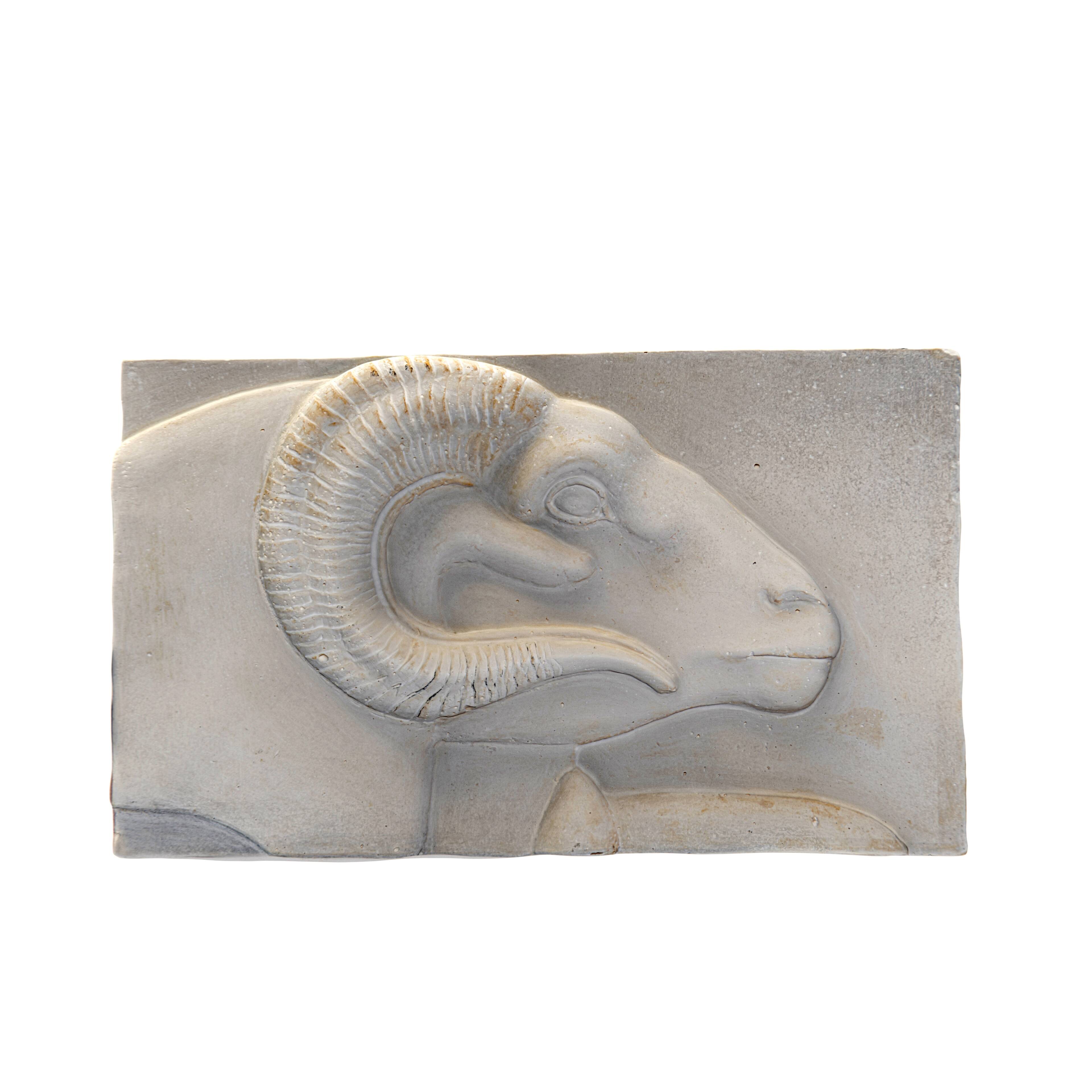 Plaster reproduction of an Egyptian ram deity