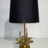 Lampe nénuphar Lilly en bronze et laiton attribuée à la Maison Charles. Vers 1970