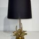 Bronze and brass lily pad lamp attributed to Maison Charles. Circa 1970.