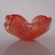 Red & Silver Murano Glass Ashtray by Barovier & Toso, Italy, 1960s