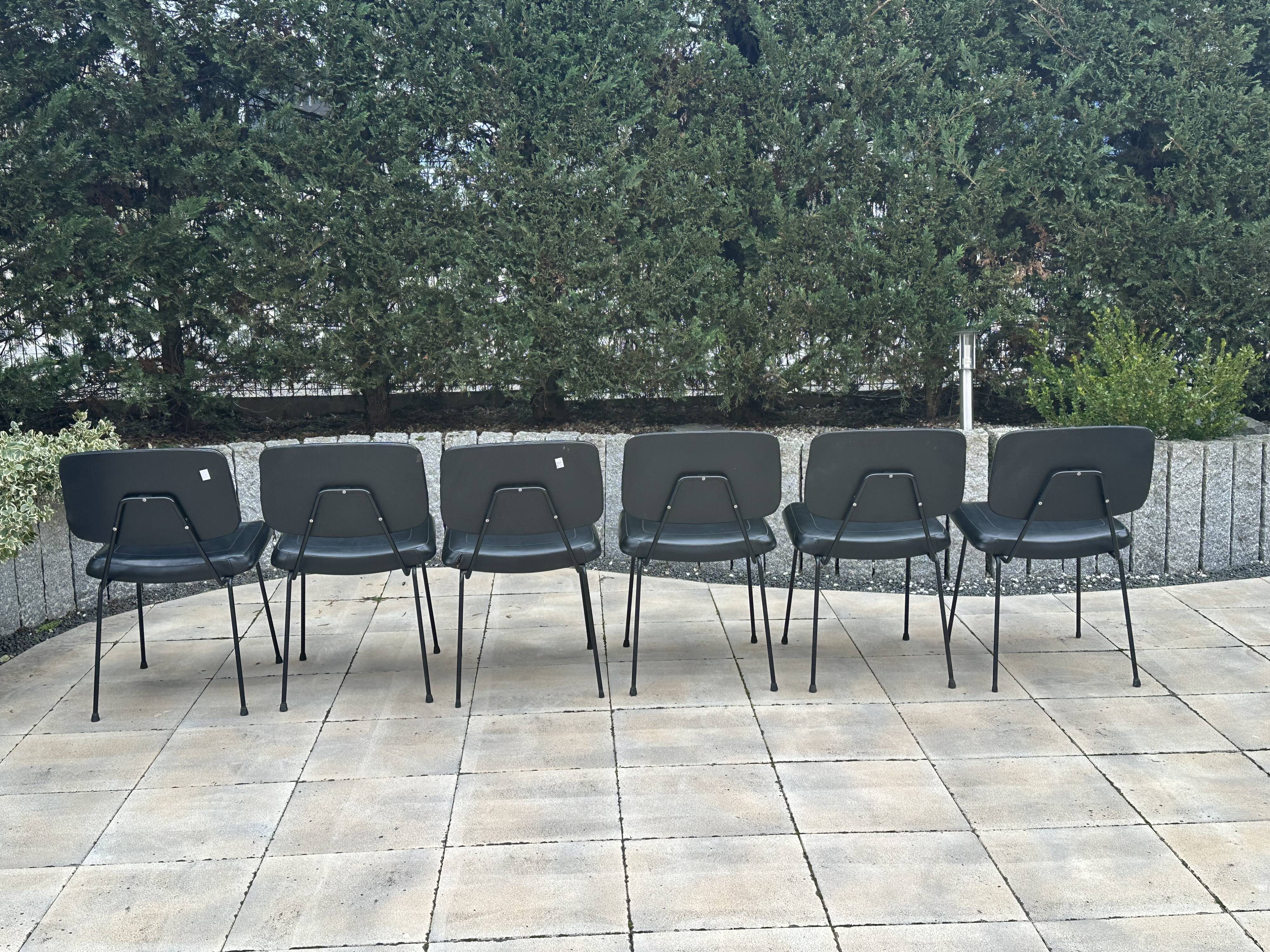 Set of 6 Pierre Paulin CM 196 chairs for Thonet – 1960s
