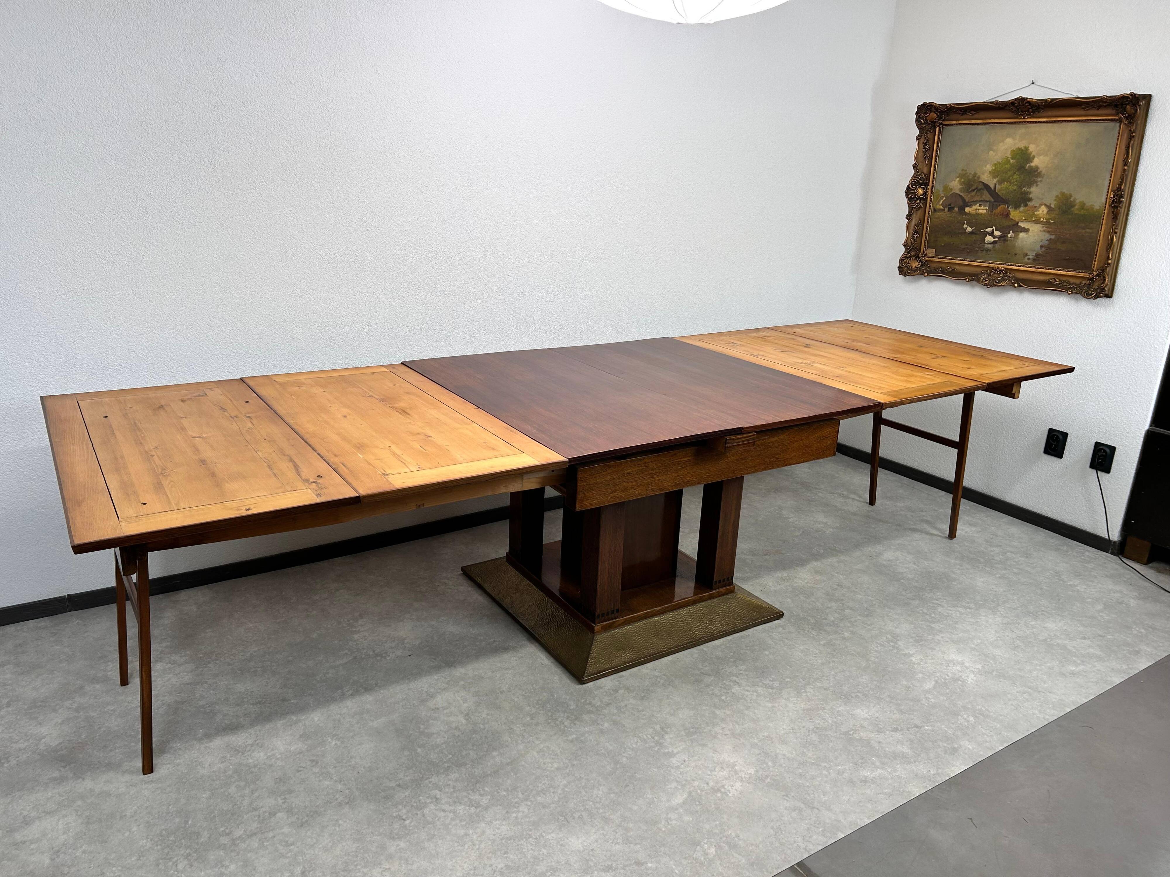 Large dining table for 16 people attributed to Joseph Maria Olbrich.