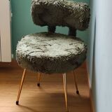 Green "moumoute" chair 1970 Pelfran