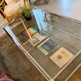 Table basse double plateau verre