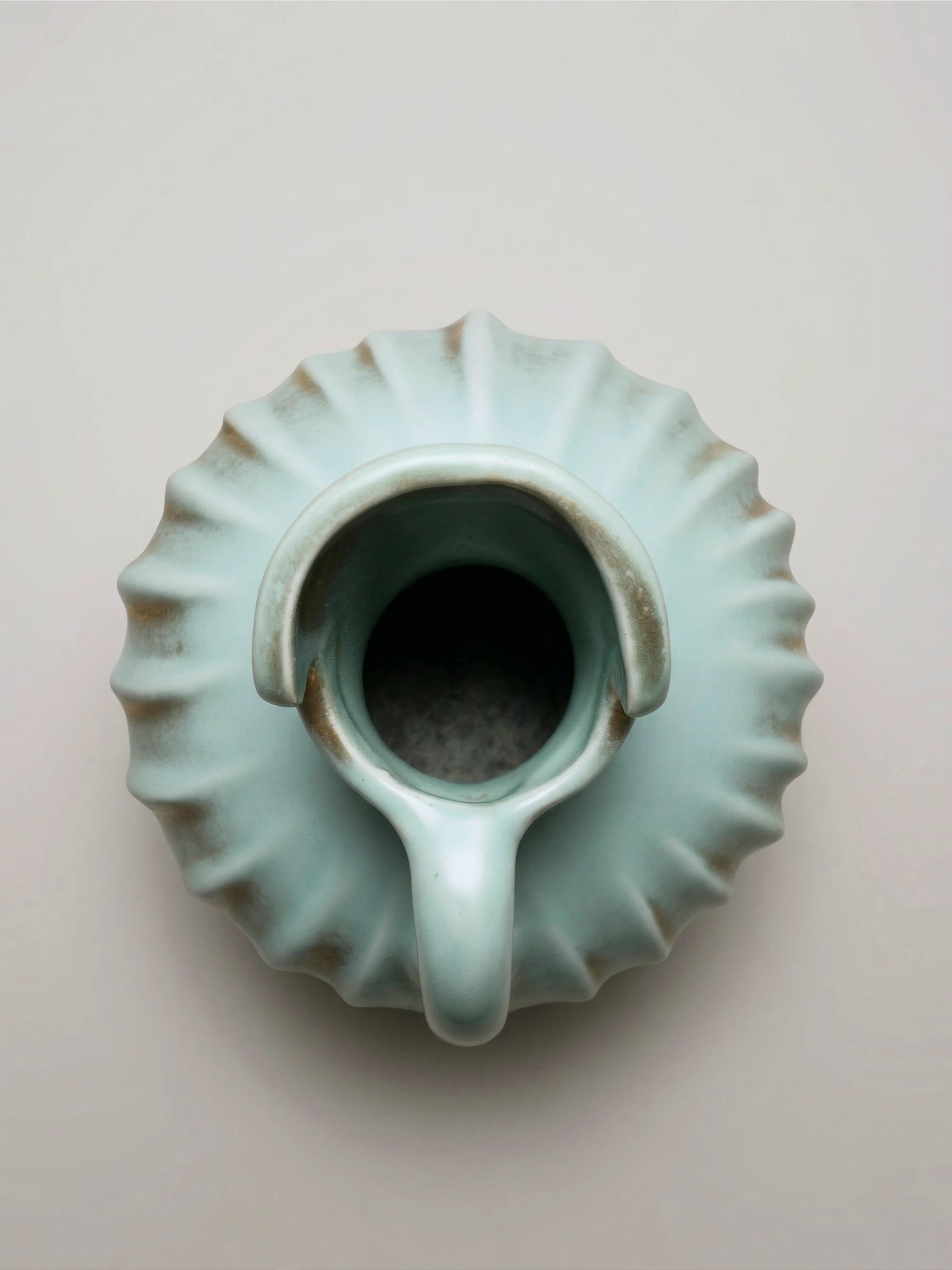 Ceramic vase B. Letalle Saint-Clément – model 9002 – celadon green – 18 cm