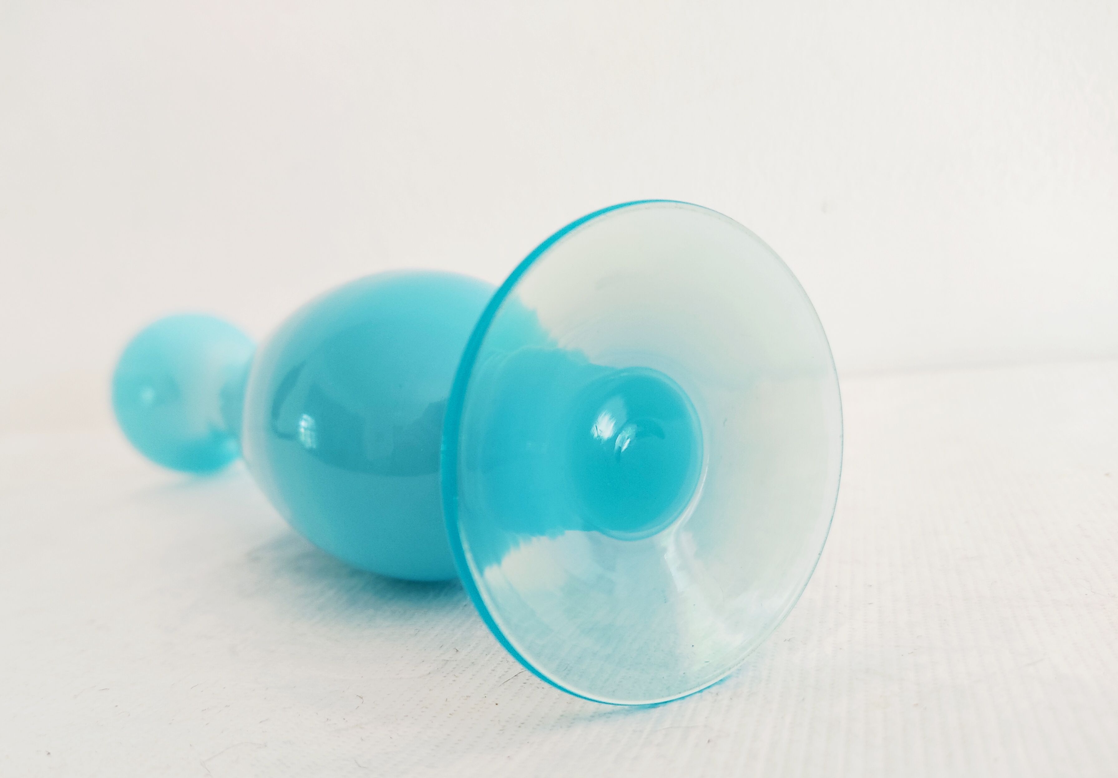 Light blue opaline soliflore vase