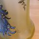 Pair of Legras vases in peacock glass