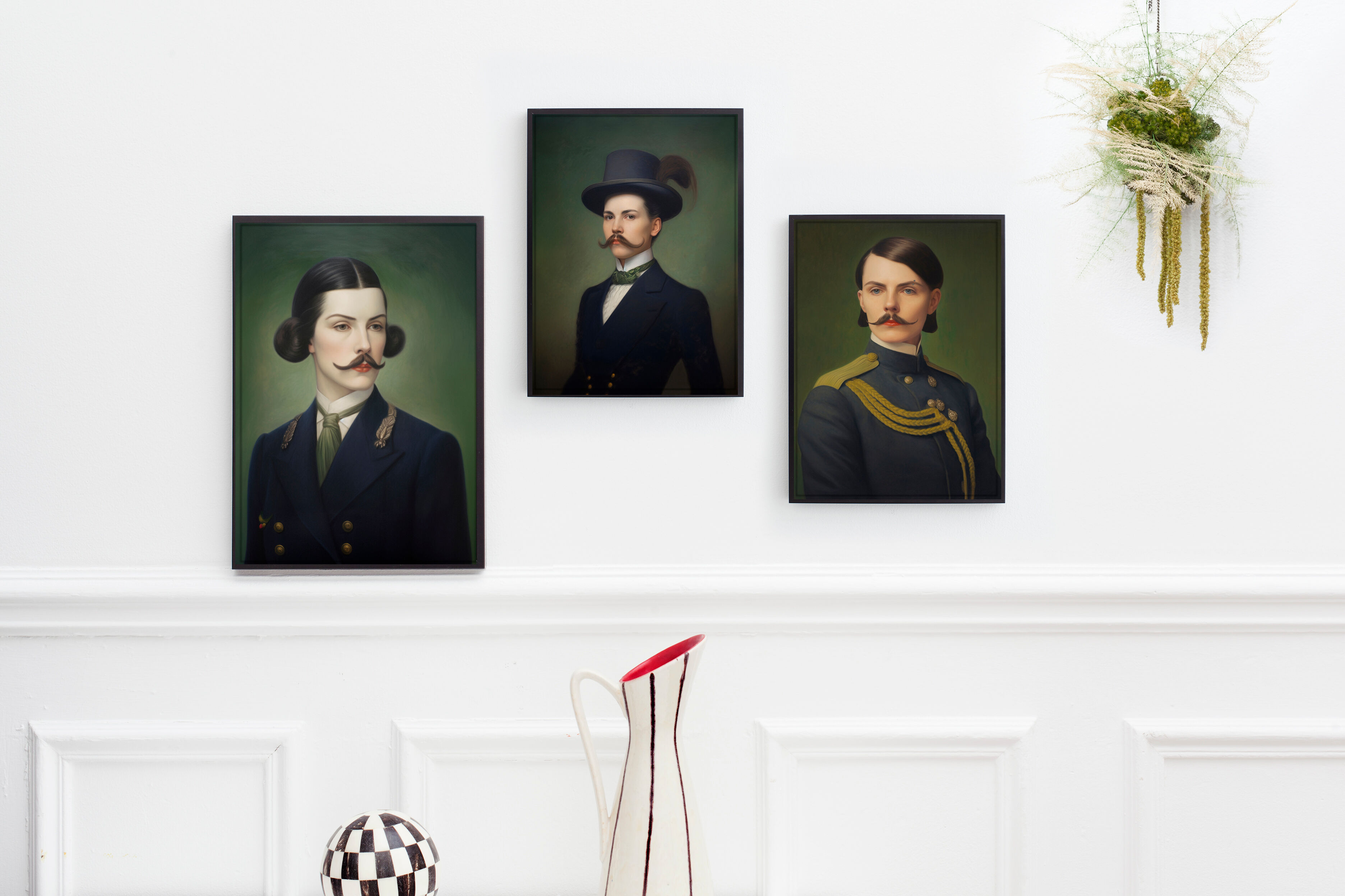 Old portrait - “Les moustachu-es” series