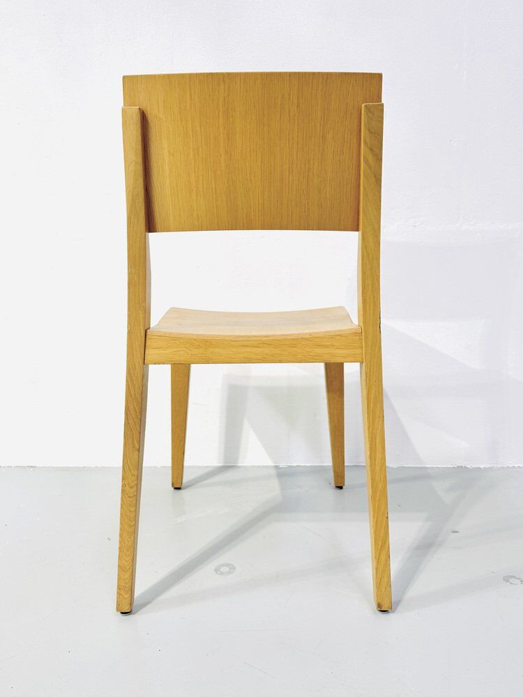 Danish beech dining chairs, 1980s, set of 6