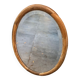 Oval wooden mirror