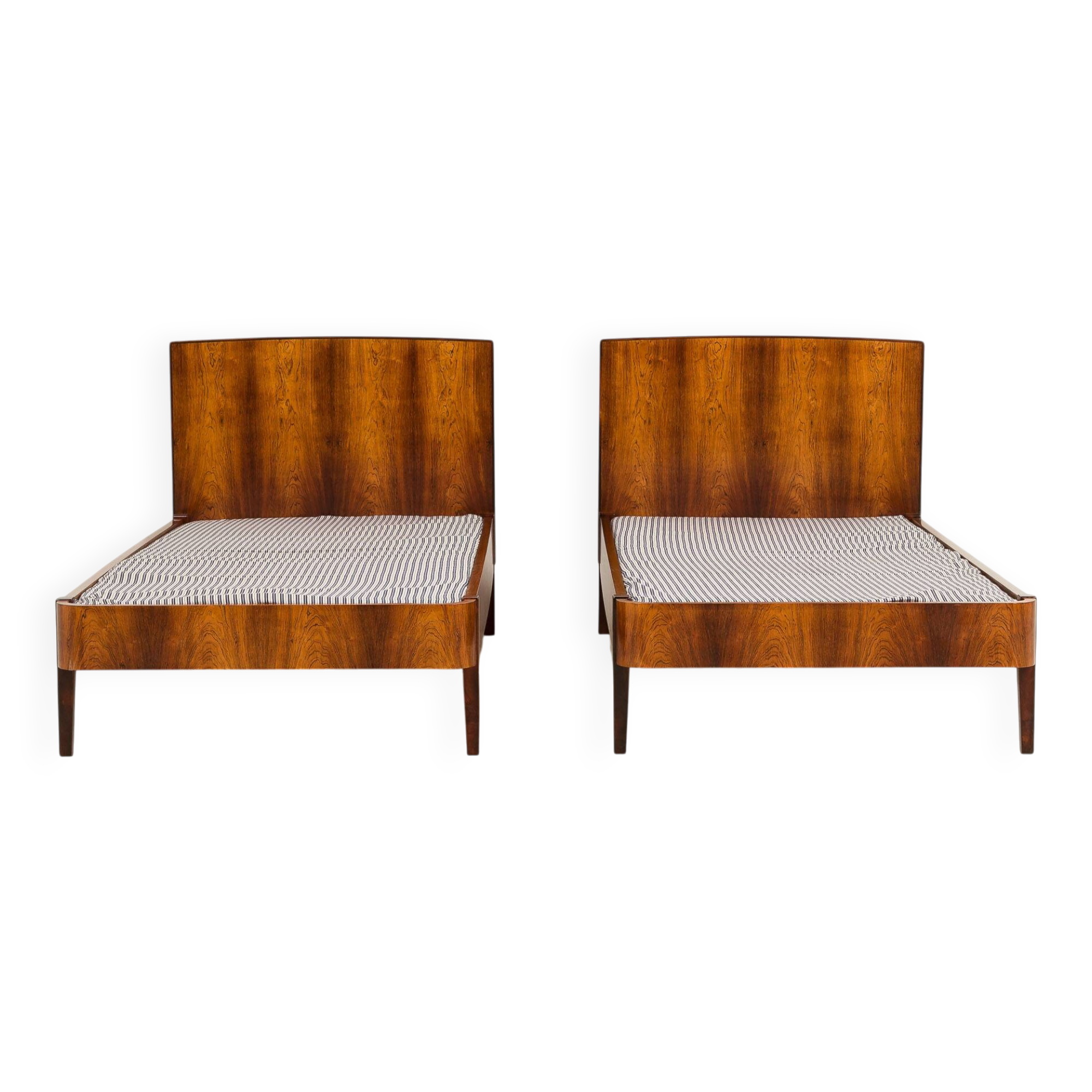 Danish rosewood bed frames, set of 2, 1960s