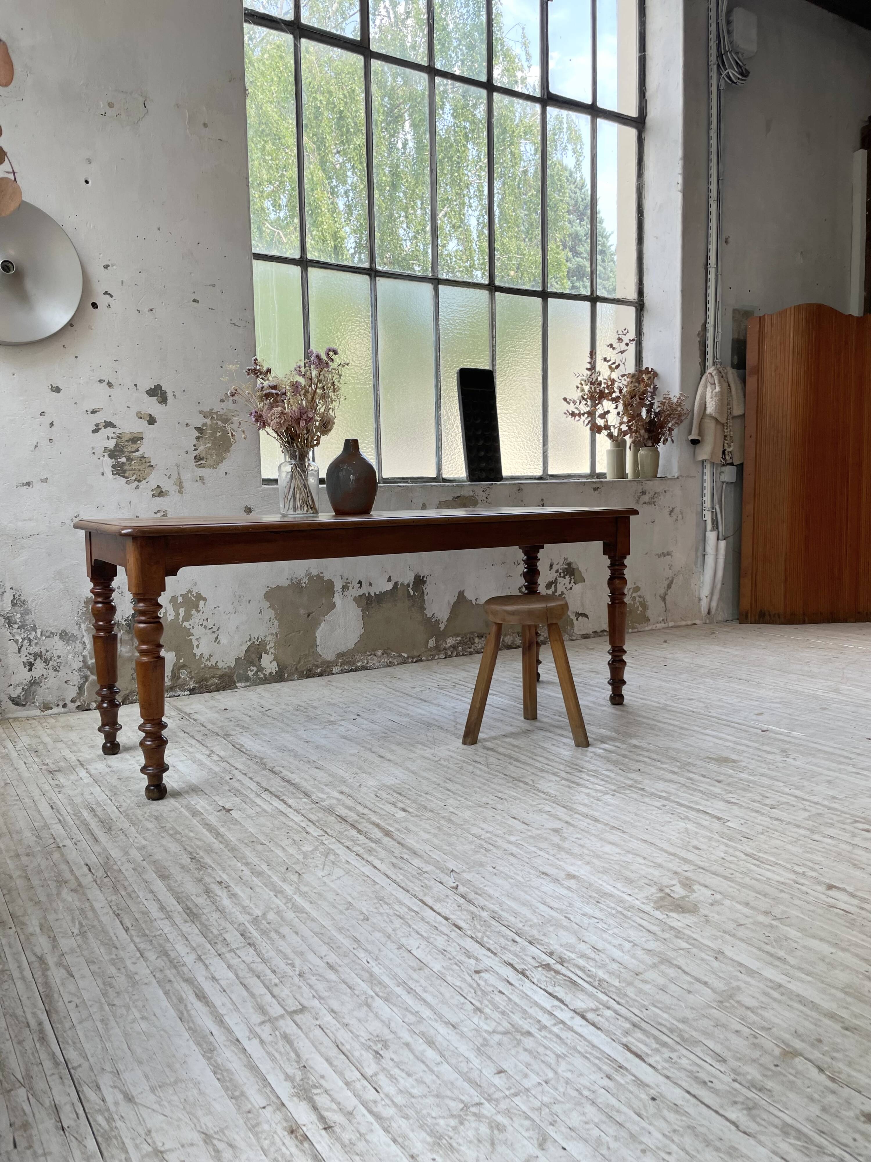 Walnut farm table 185 cm