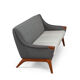 Danish Reupholstered Stylish Grey  3-seater by Johannes Andersen, 1960s