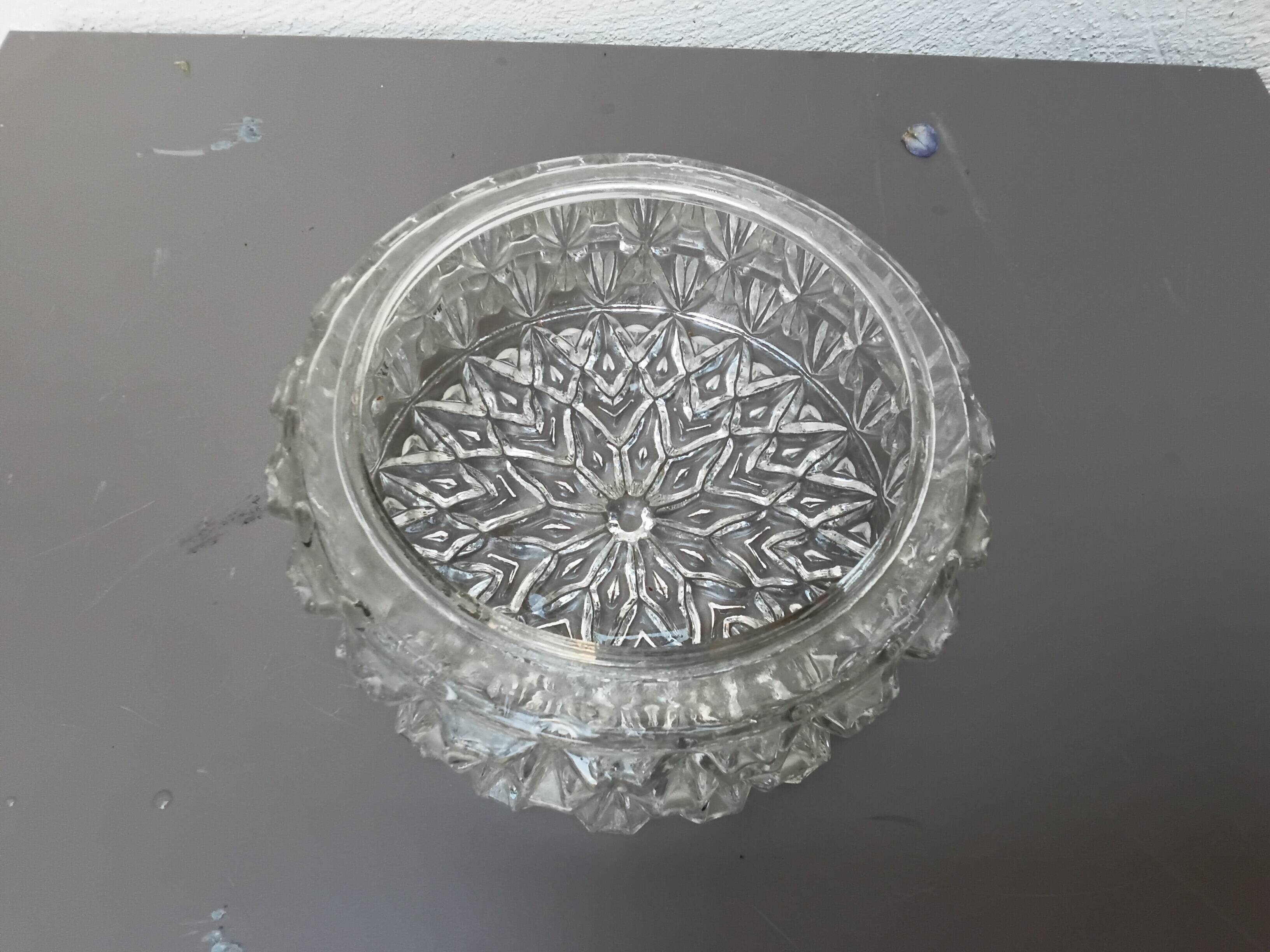 Molded glass ceiling light