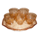 Ensemble rosé plateau et 5 verres art déco