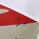 1960s Wool Abstract Rug, Czechoslovakia
