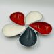 Vintage enamelled solid aluminium aperitif plate Flower 39cm