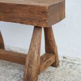 Vintage stool, wooden stool, antique stool, plant stand, small bench