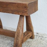 Vintage stool, wooden stool, antique stool, plant stand, small bench