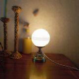 Lampe à poser en bronze et verre de Clichy de style Art déco