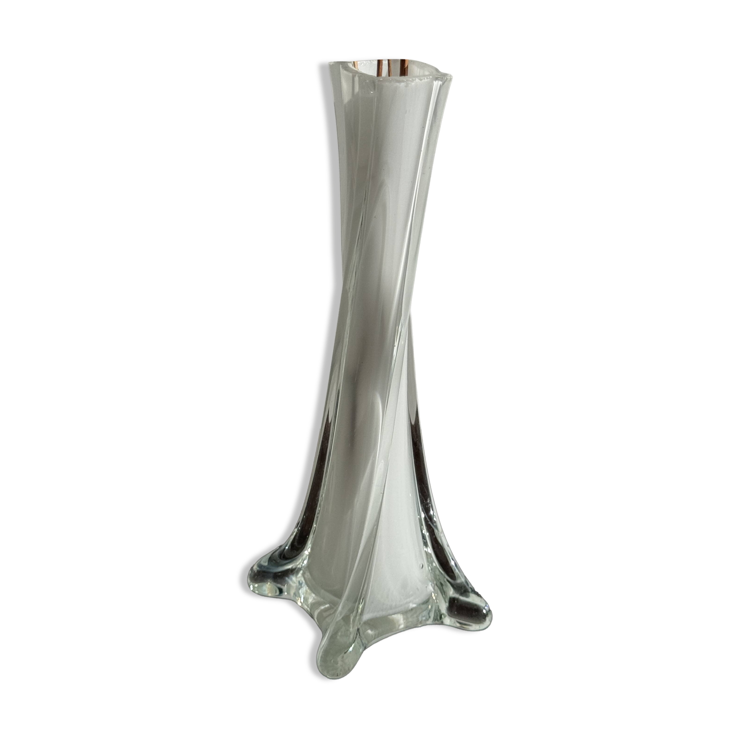 White glass bud vase